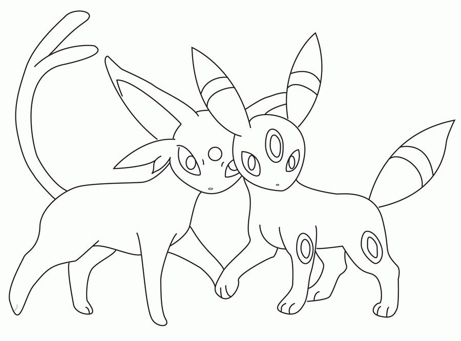 Pokemon Coloring Pages Espeon And Umbreon Images & Pictures - Becuo