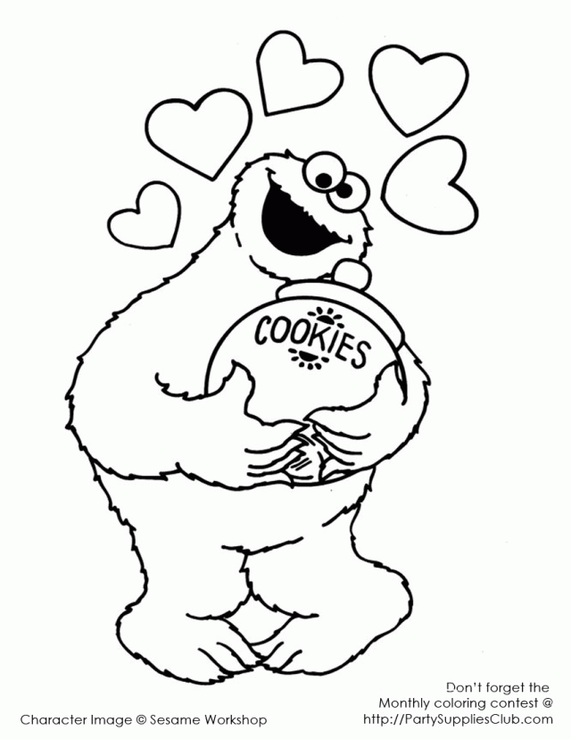 Baby Cookie Monster Coloring Pages Coloring Online Coloring 172185