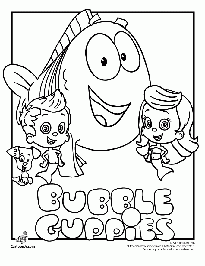 Bubble Guppies Coloring Pages nick jr bubble guppies coloring