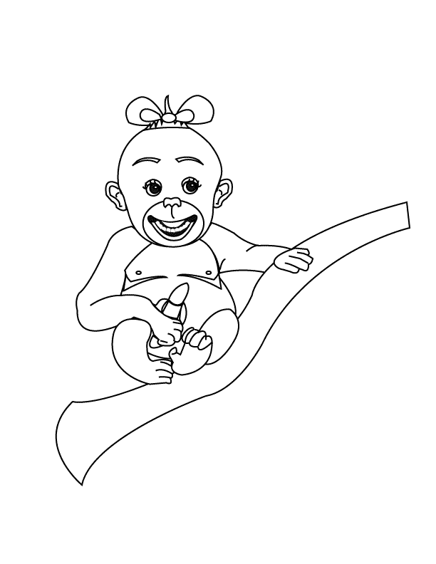 Monkey Coloring Pages To Print Out