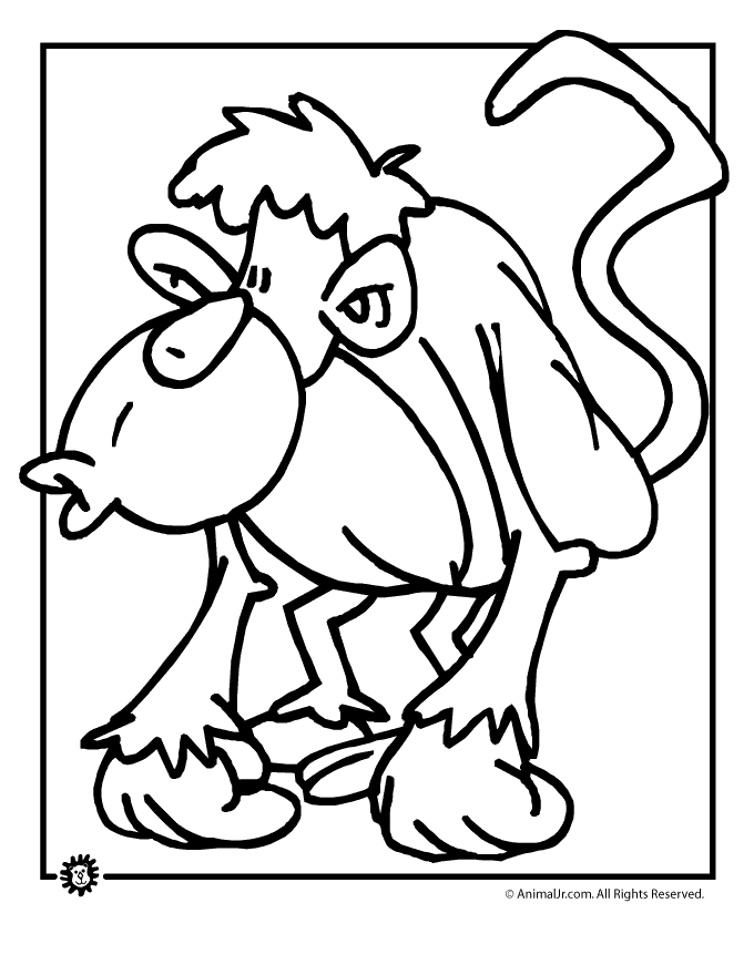 Cartoon Monkey Pictures To Color Images & Pictures - Becuo