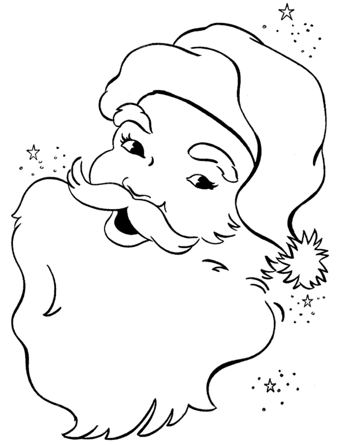 coloring page of happy santa claus for kids - Coloring Point
