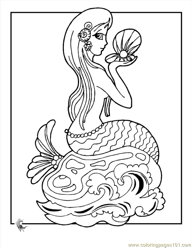 Coloring Pages Mermaid Coloring Page 1 (Cartoons > The Little