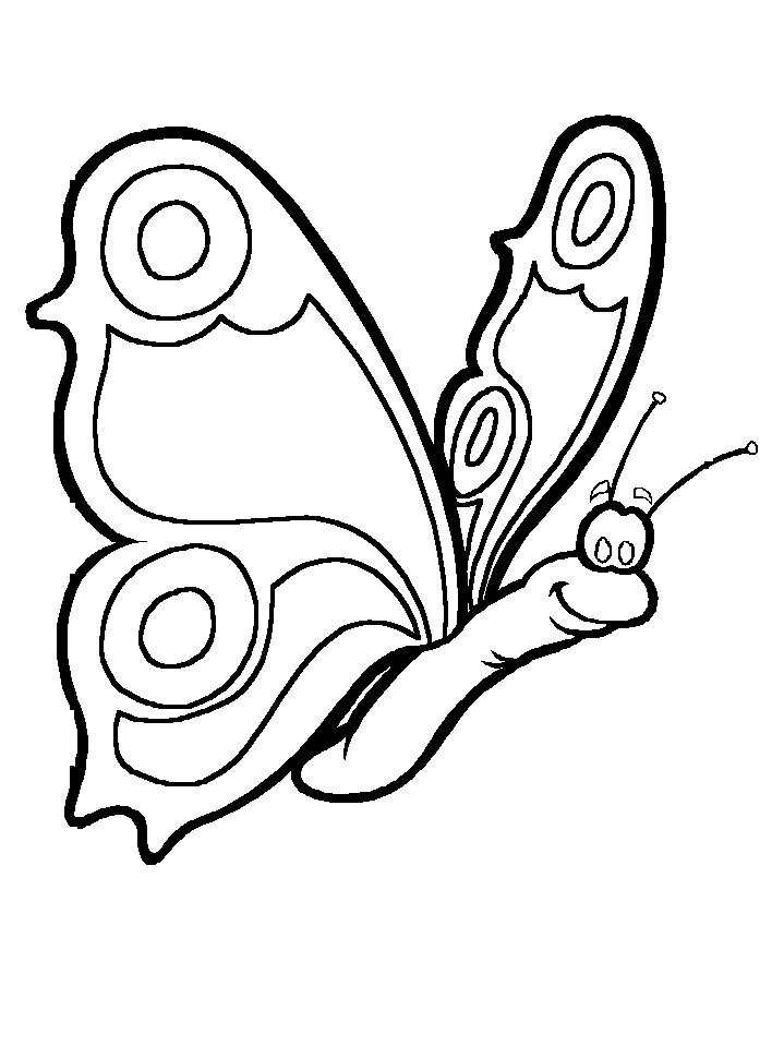 Child Butterfly Printable Coloring Pages Free