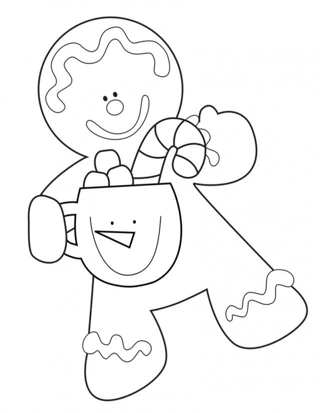 Gingerbread Coloring Pages Gingerbread House Coloring Pages Kids