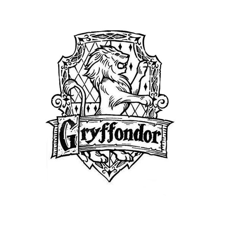 Gryffindor crest coloring page