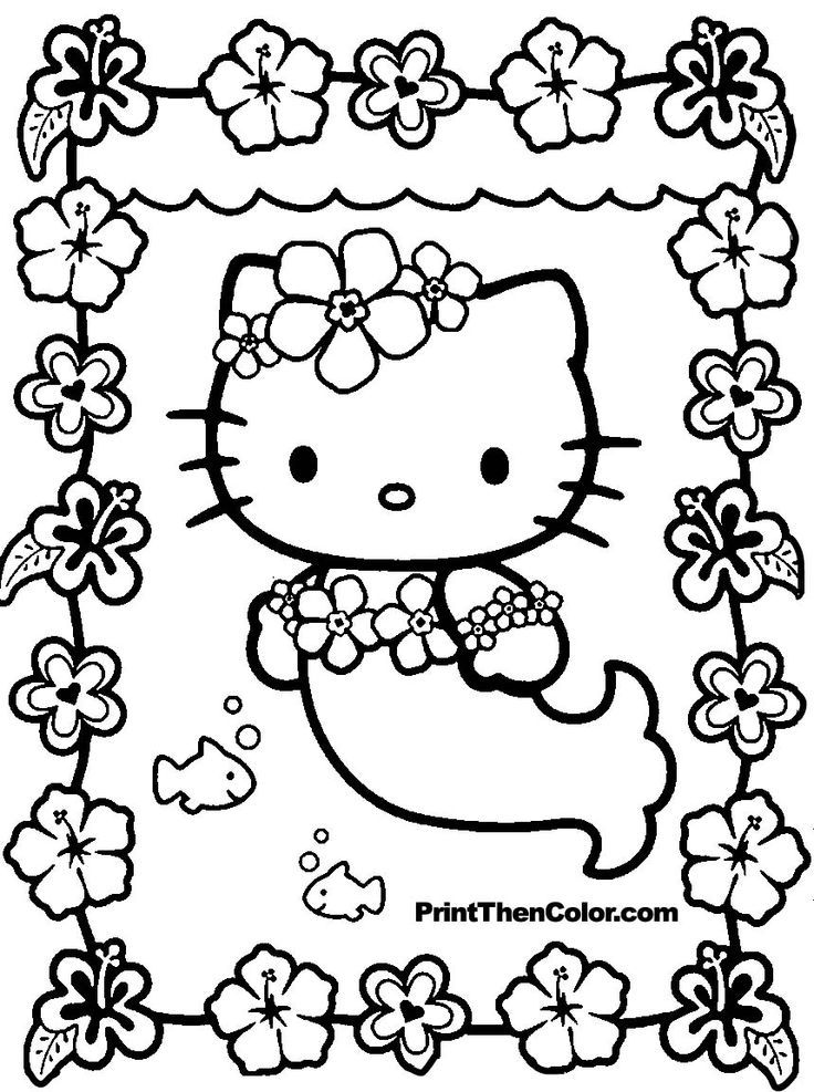 Free Hello Kitty Coloring Pages For Kids | Girly girl