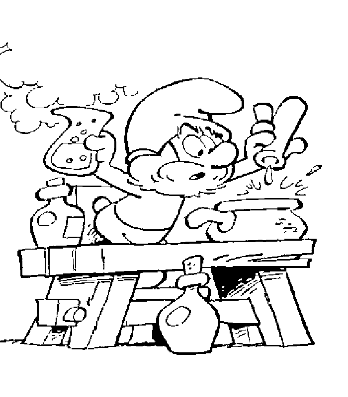 transmissionpress: Smurf the Cooker Coloring Page