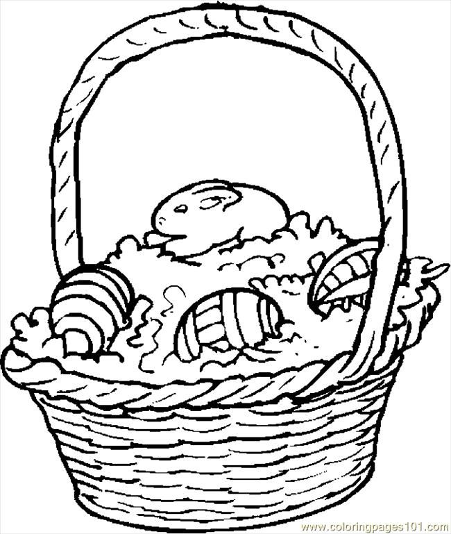 Coloring Pages Easter Basket 14 (Entertainment > Holidays) - free