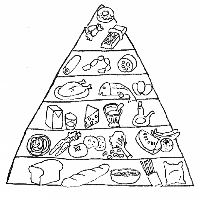 Download Food Pyramid Coloring Pages For Kids (2511) Full Size