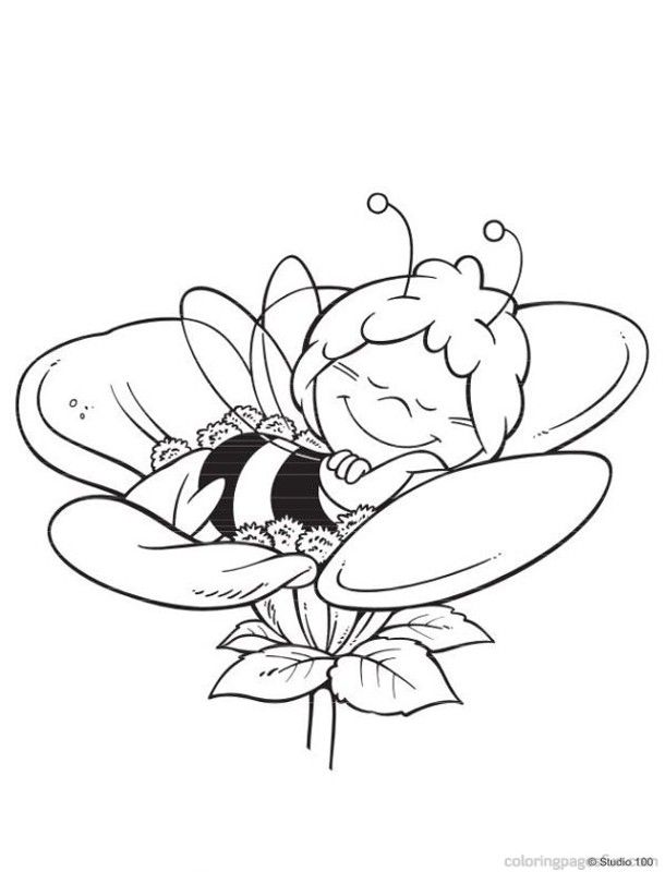 Maya The Bee | Free Printable Coloring Pages – Coloringpagesfun
