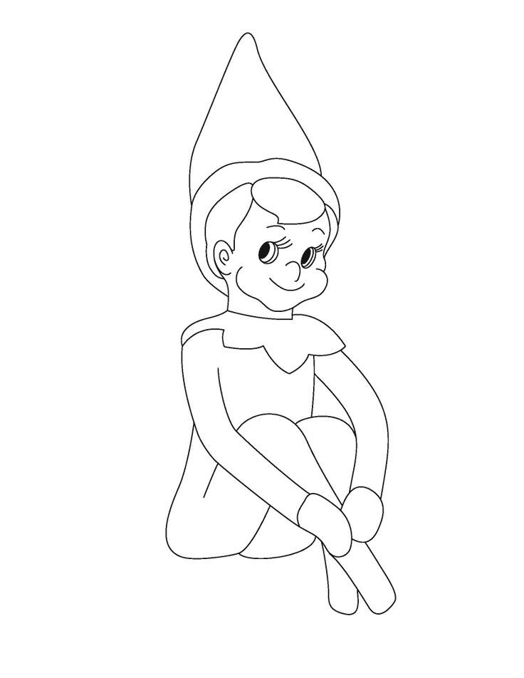 Elf coloring page | Elf on the Shelf!