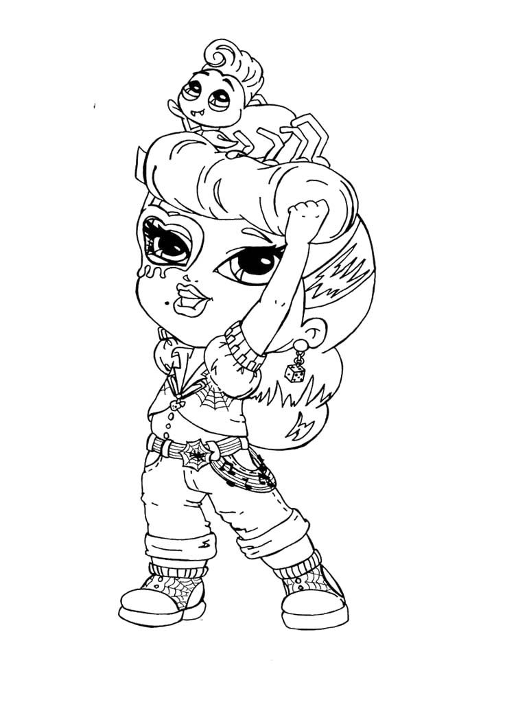 Monster High Coloring Pages : Monster High Operetta Bring Guitar