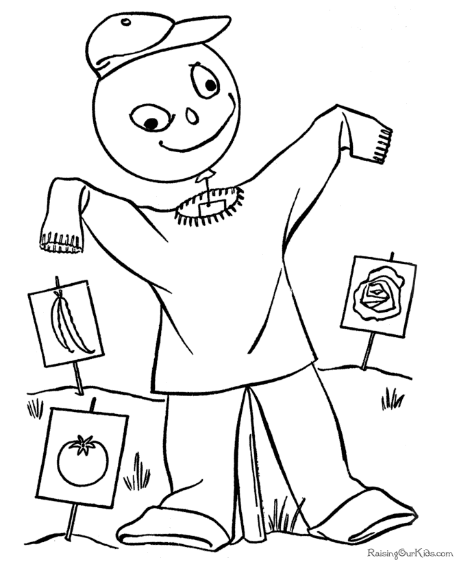 Scarecrow-coloring-pages-8 | Free Coloring Page Site