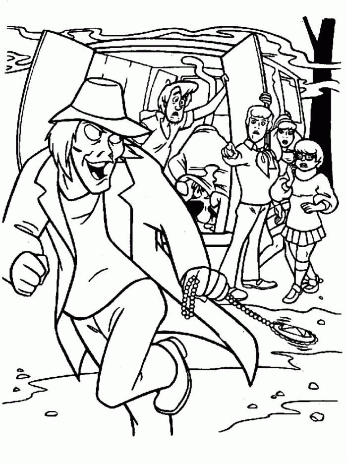 The Mystery Machine Free Scooby Doo Coloring Pages - Cartoon