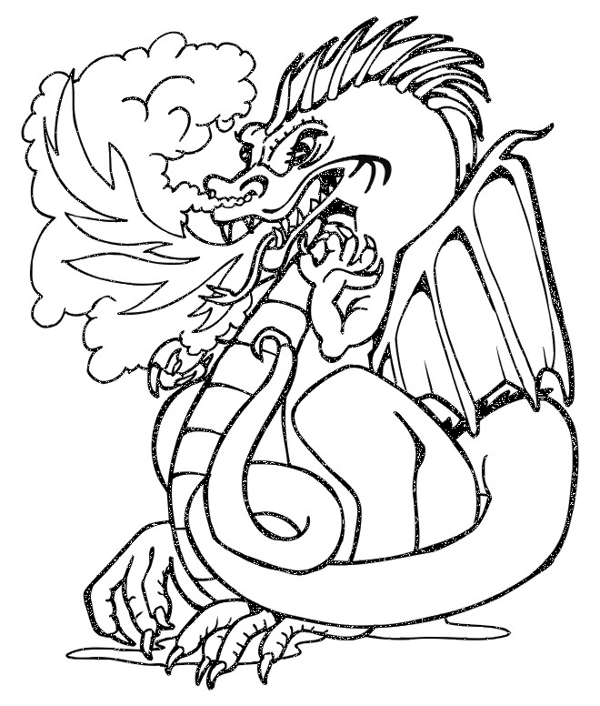 fire breathing dragon coloring pages | coloring pages for kids