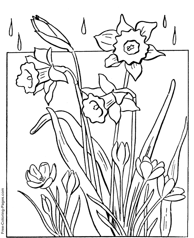 Spring Coloring Book Sheets 18