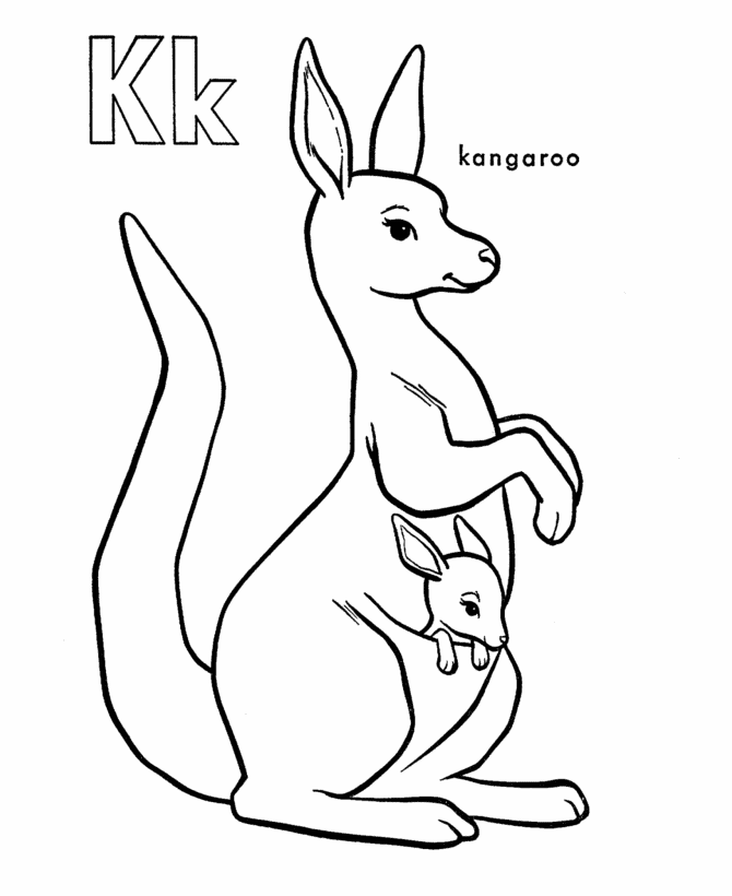 Free Printable Kangaroo Coloring Pages For Kids