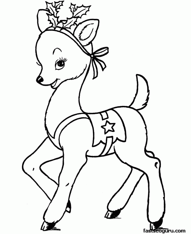 Coloring Pages Reindeer 302 | Free Printable Coloring Pages