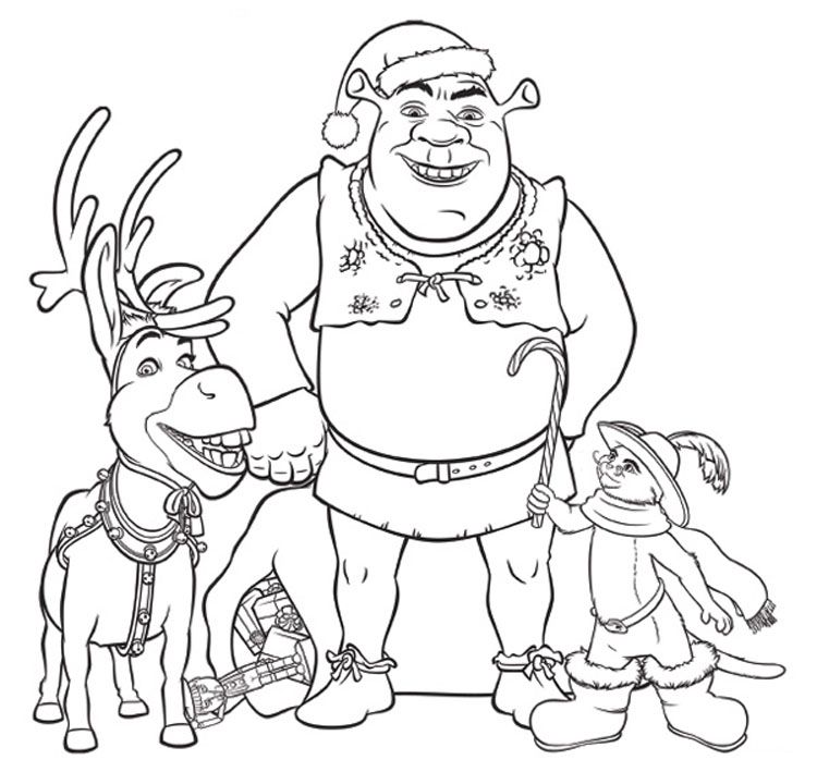 shrek xmas coloring page | Coloring Pages
