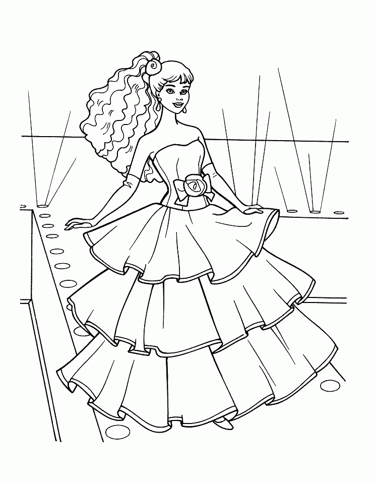 gown Colouring Pages