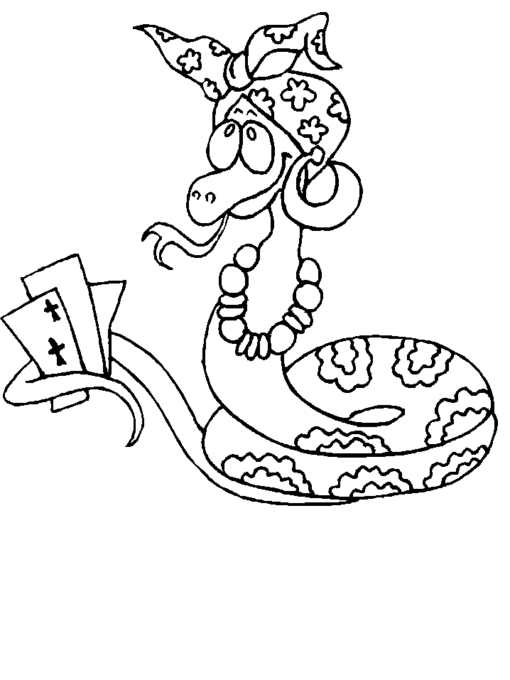 Printable Snake2 Snakes Coloring Pages 