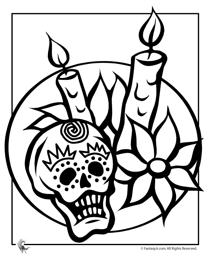 Day Of Dead Coloring Pages