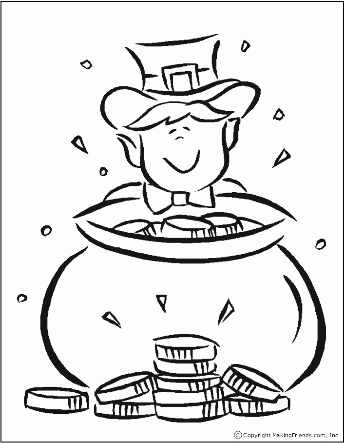 pot of gold coloring page | Coloring Picture HD For Kids | Fransus