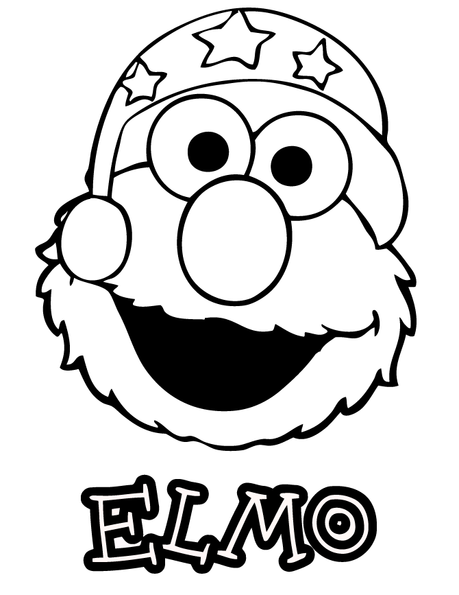 elmo face Colouring Pages