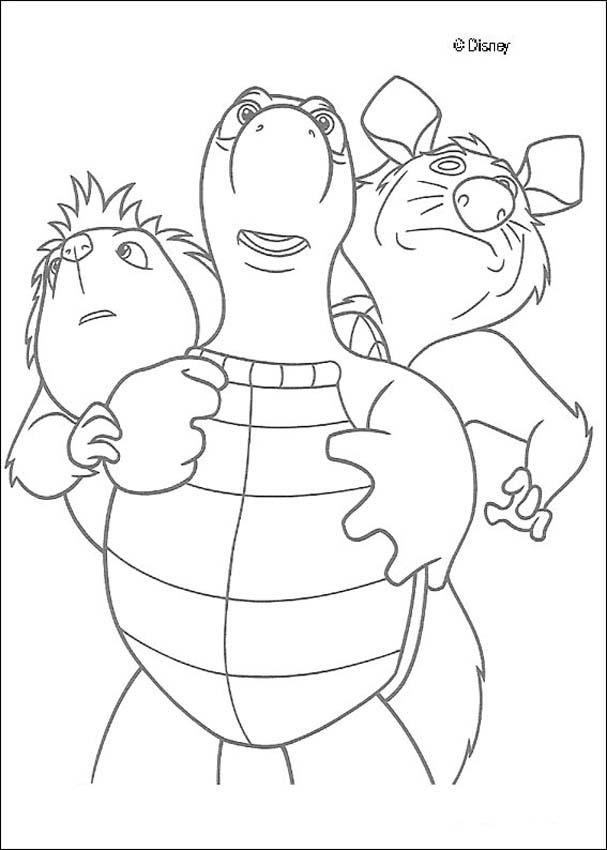 Over the Hedge coloring book pages : 18 free Disney printables for