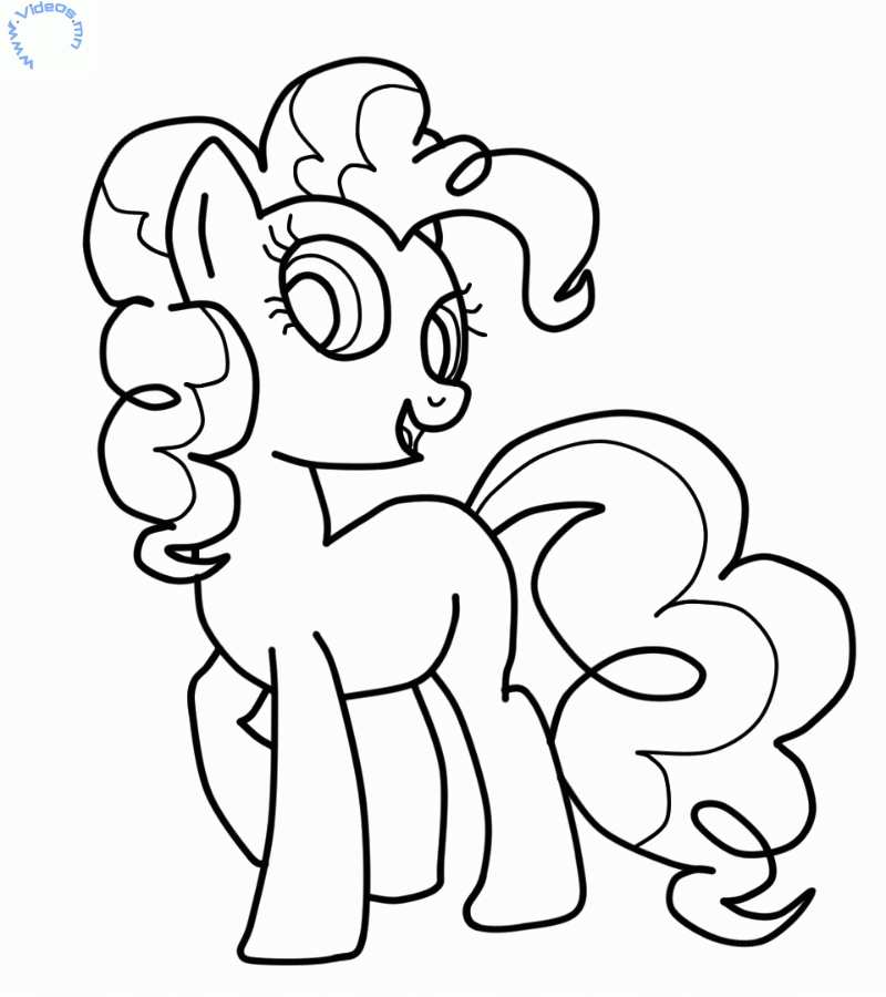 Pinkie Pie from My Little Pony Coloring Page | Videos.mn