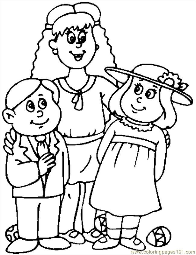 Coloring Pages Easter Clothes (Entertainment > Holidays) - free