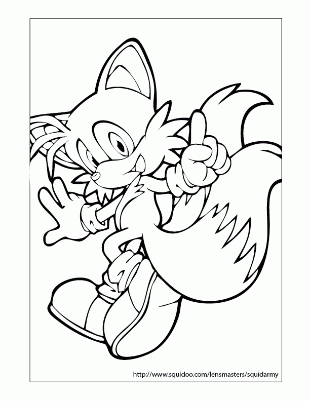 sonic the hedgehog coloring pages - Squid Army