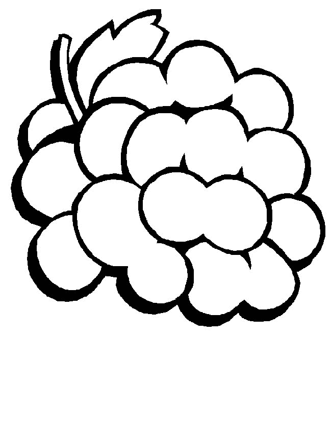 Purple Grapes Coloring Page | Coloring
