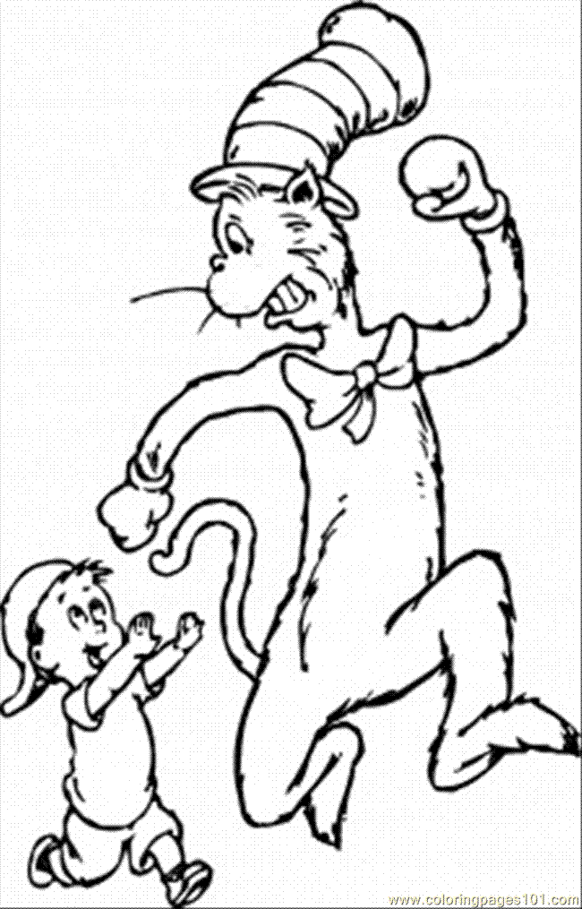Coloring Pages Of Cat In The Hat 424 | Free Printable Coloring Pages