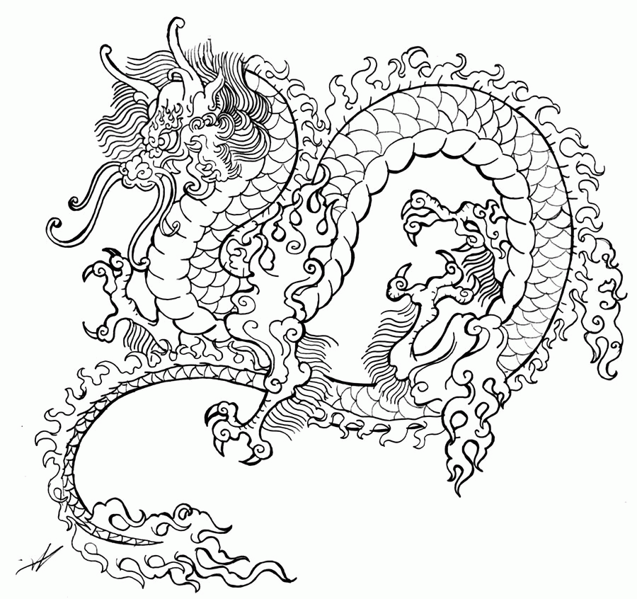 Dragon tattoo sketch by smarelda