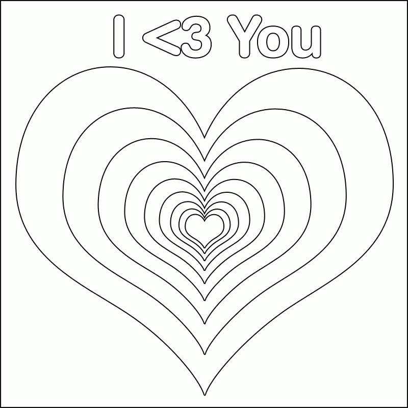 Coloring Pages Of Hearts