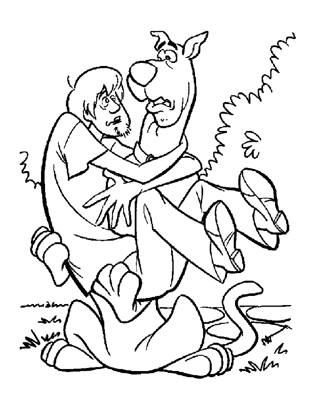 coloring pages - Cartoon » Scooby Doo (396) - Scooby Doo and Shaggy