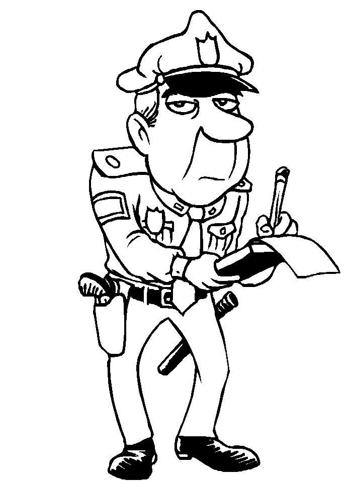 Police Officer Coloring Pages - Police Coloring Pages : iKids