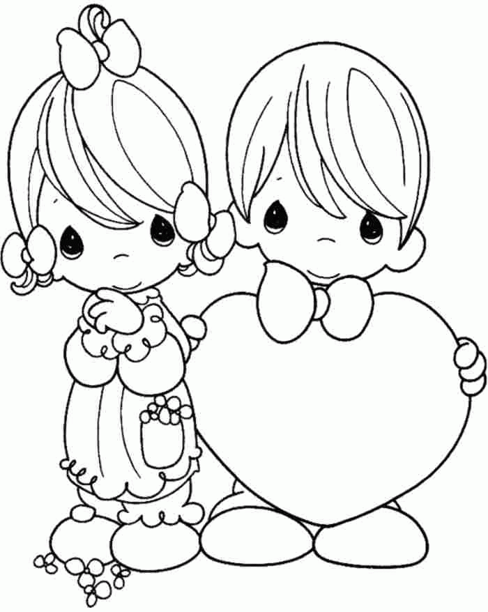 Printable Valentine Colouring Pages For Preschool #