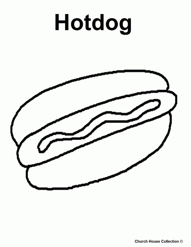 Cool Hot Dog Coloring Pages For Kids | Laptopezine.