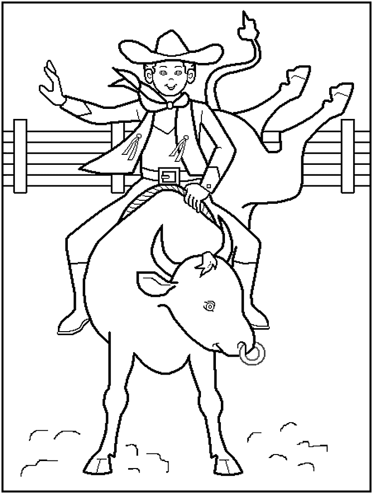 Cowboy Coloring Pages Free 38 | Free Printable Coloring Pages