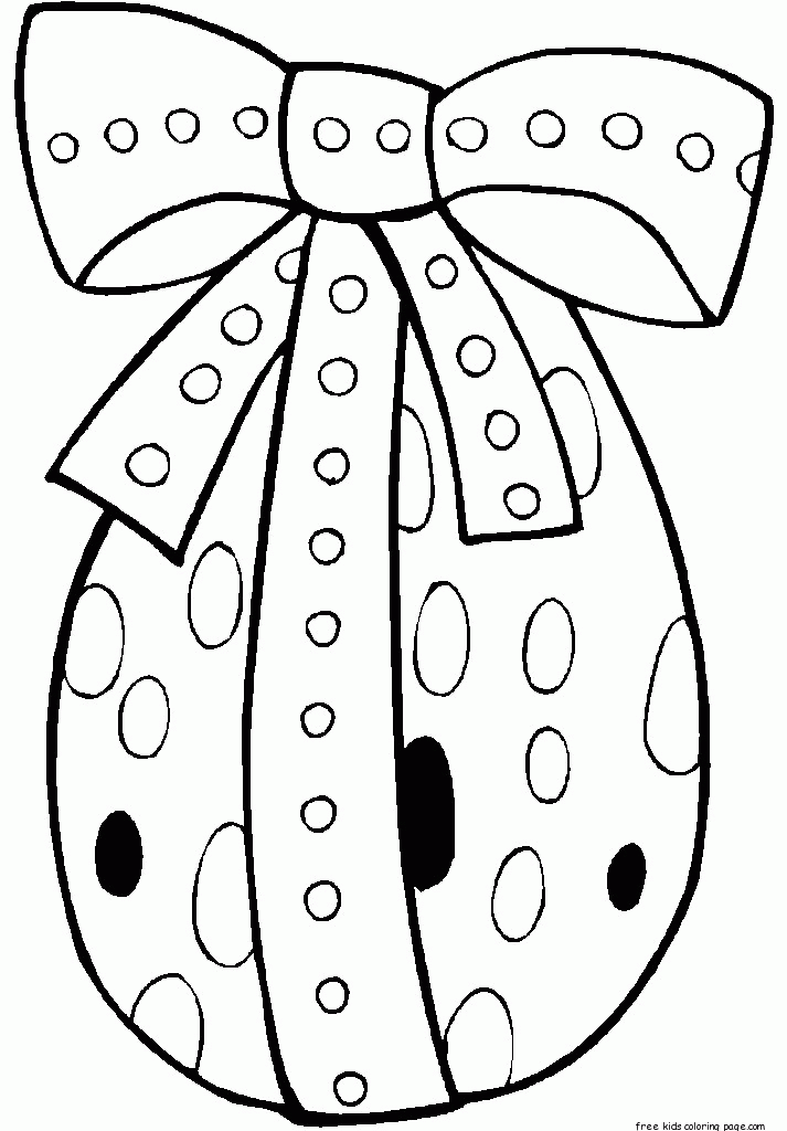 Print out easter egg coloring pages for preschool - Free Printable