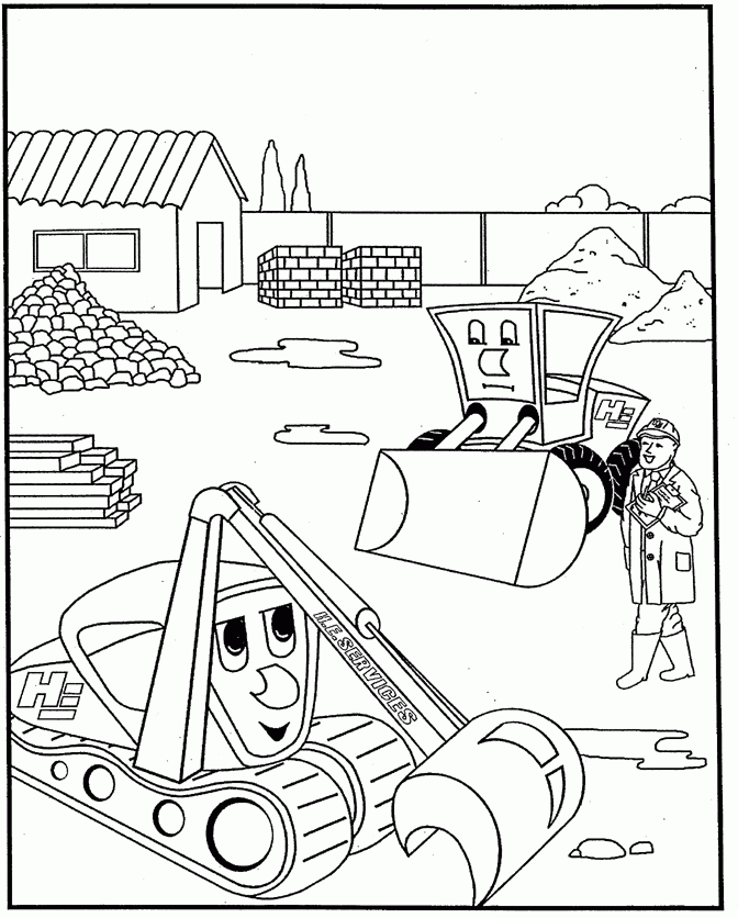 jcb digger Colouring Pages (page 2)