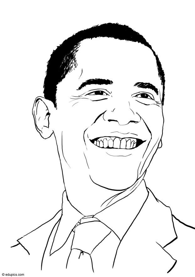 Coloring page Barack Obama - img 15400.