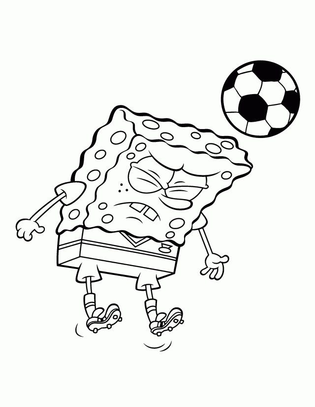 Sponge Bob Square Pants Playing Coloring Pages Download Free