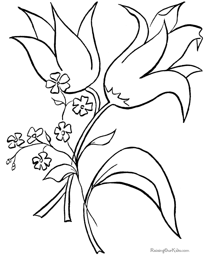 Easter Flowers Coloring Pages 149 | Free Printable Coloring Pages
