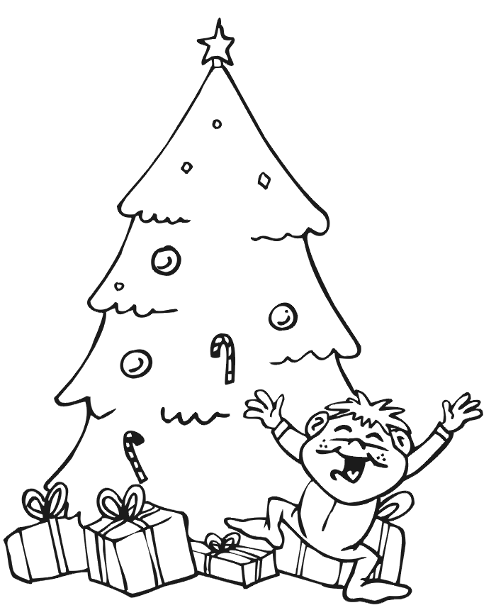Christmas Tree Coloring Pages For Kids To Print