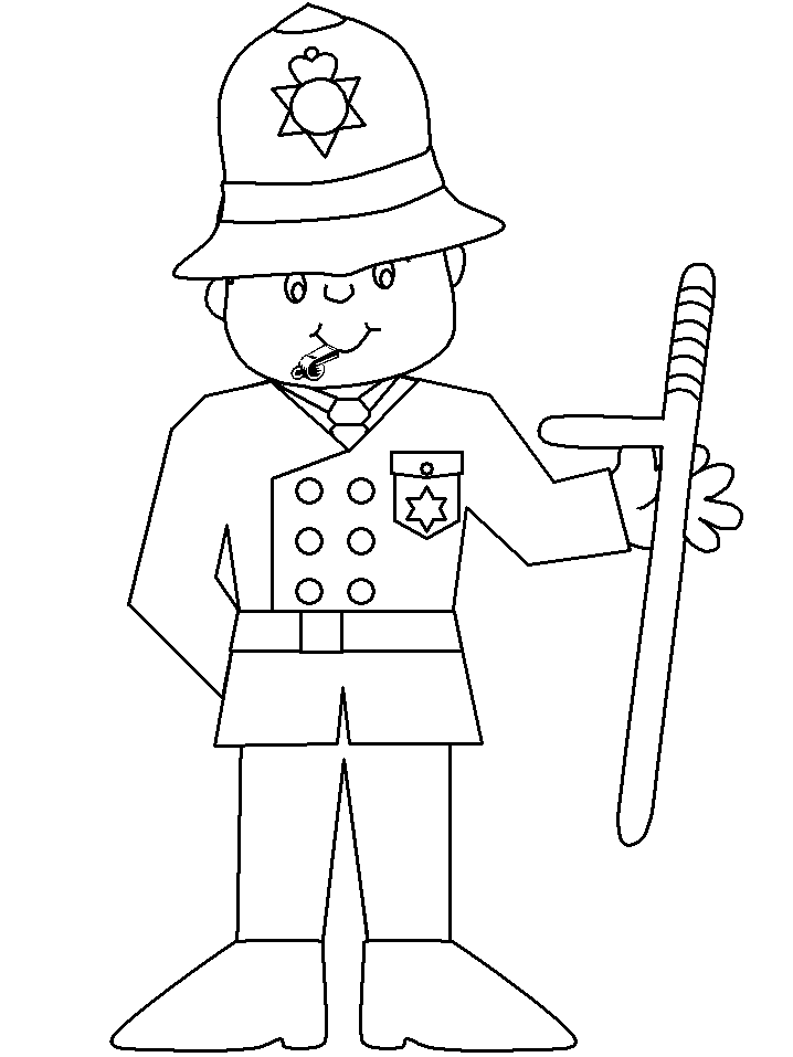 british police man Colouring Pages