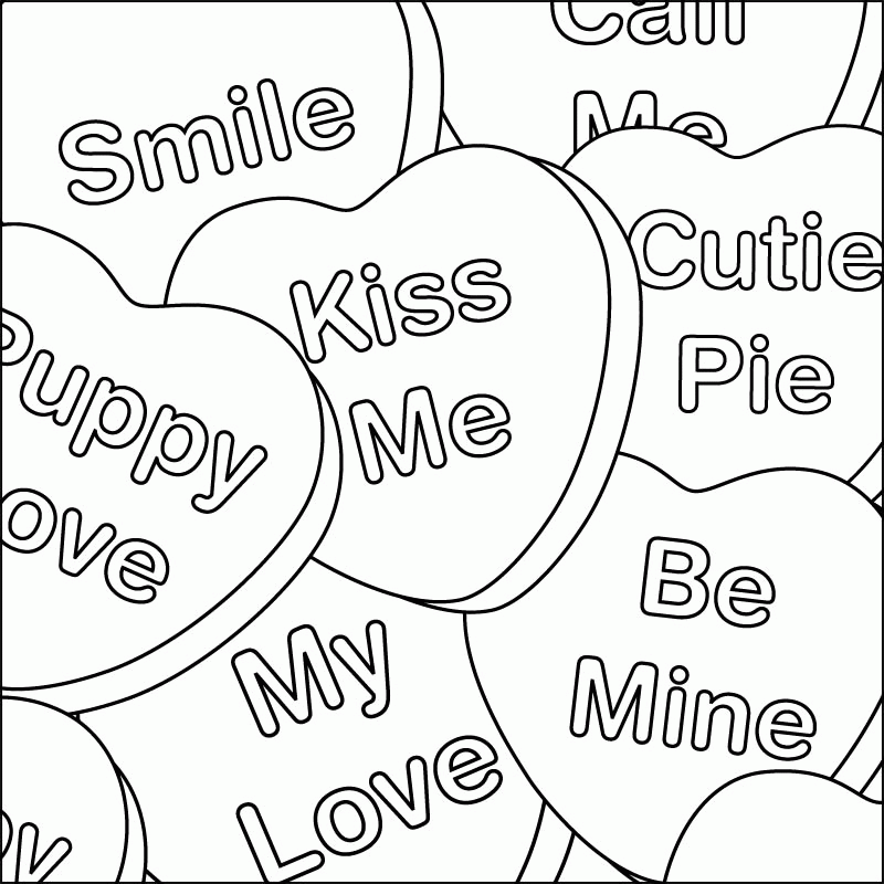 Valentines Day Coloring Pages - Cute Love and Funny Wallpapers